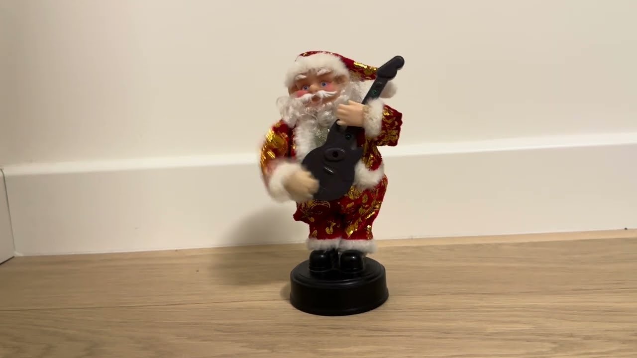 Dancing Santa Claus with guitar 