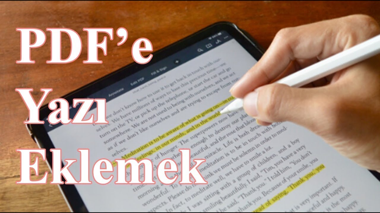 Bilgisayarda PDF dosyasına yazı ve çizim eklemek
