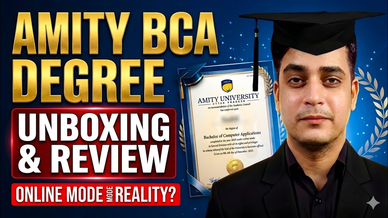Распаковка диплома бакалавра компьютерных приложений (BCA) от Amity Online 🎓 | Настоящий диплом и...