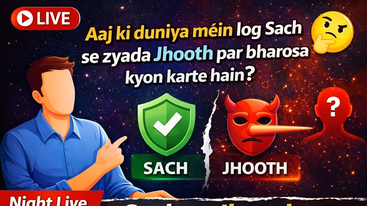 आज की दुनिया में लोग सच से ज़्यादा झूठ पर भरोसा क्यों करते हैं? 🤔 | Night Live Sach vs Jhooth
