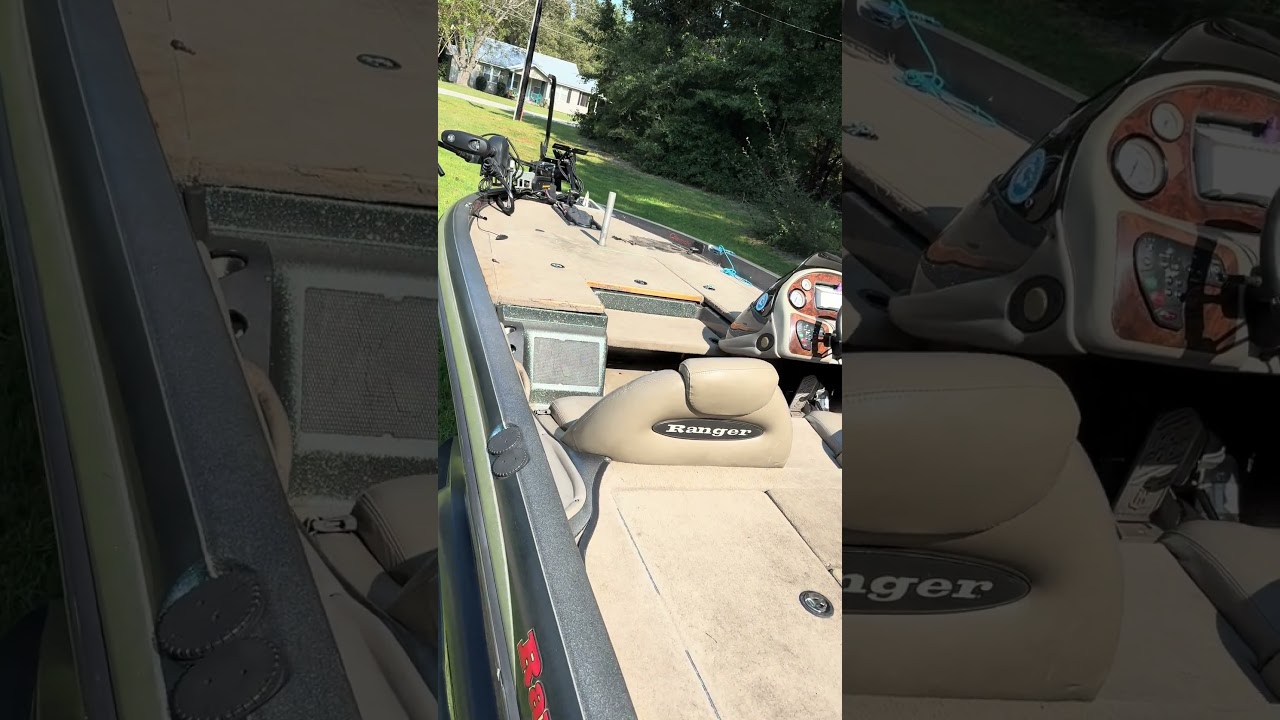 Before and after of a 2004 Ranger 520VX #bassboats #boating #fishingboats #diy #rangerboats #boats