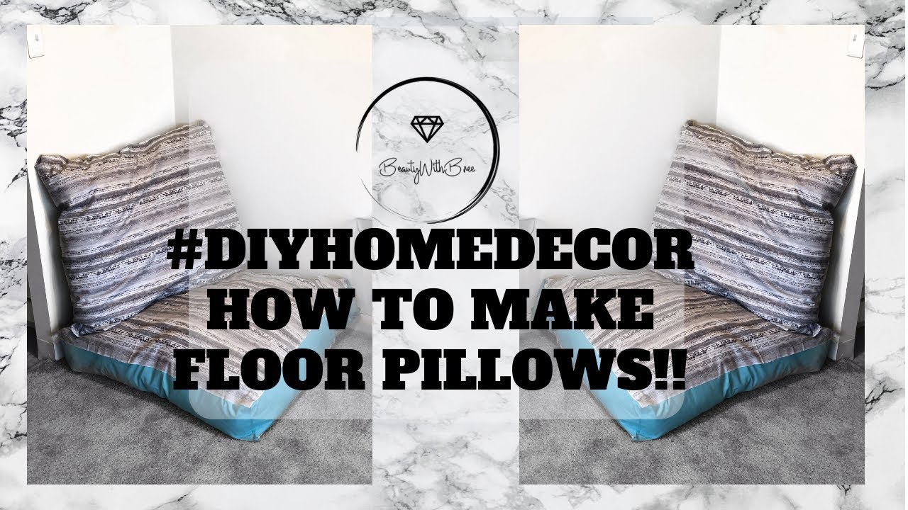 #Diyhomedeocr How to make Easy floor pillows!!