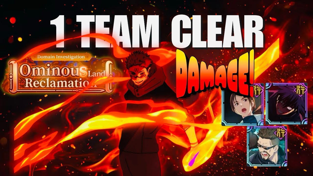 1 TEAM CLEAR! *HARD* Ominous Land Reclamation (Jujutsu Kaisen: Phantom Parade)