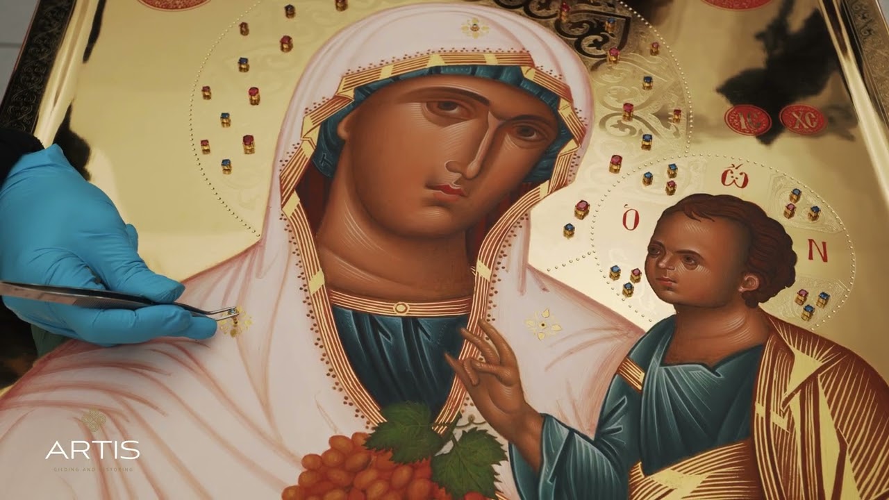 Water-gilded Handmade Icon of Theotokos︱ARTIS