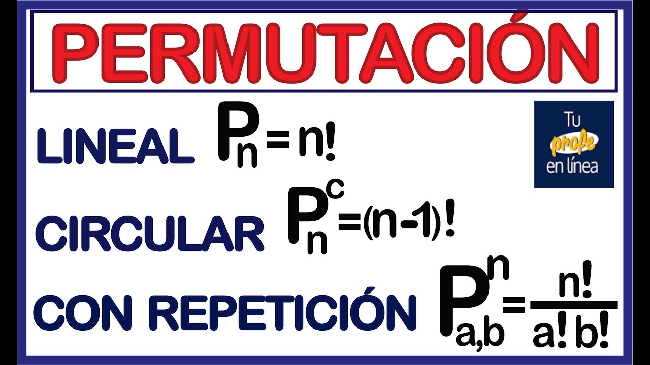 PERMUTACI&Oacute;N - An&aacute;lisis Combinatorio