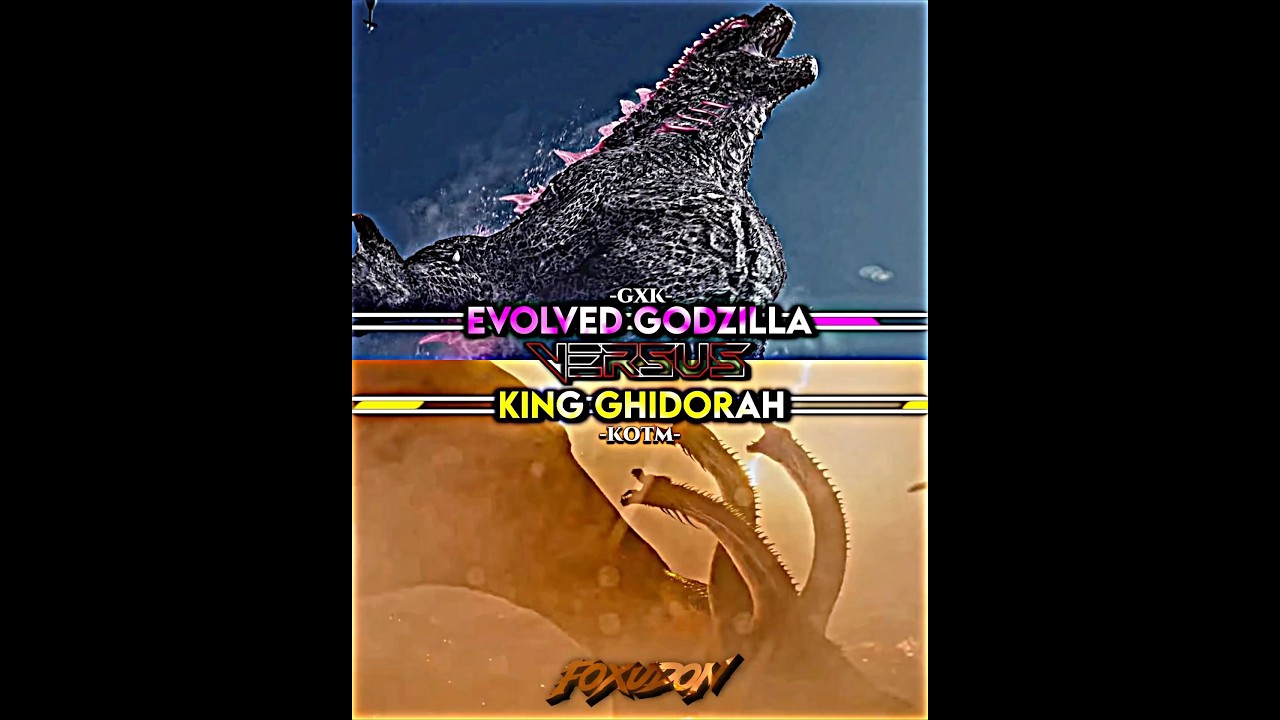 Evolved Godzilla vs King Ghidorah #godzilla #battle #edit #fyp