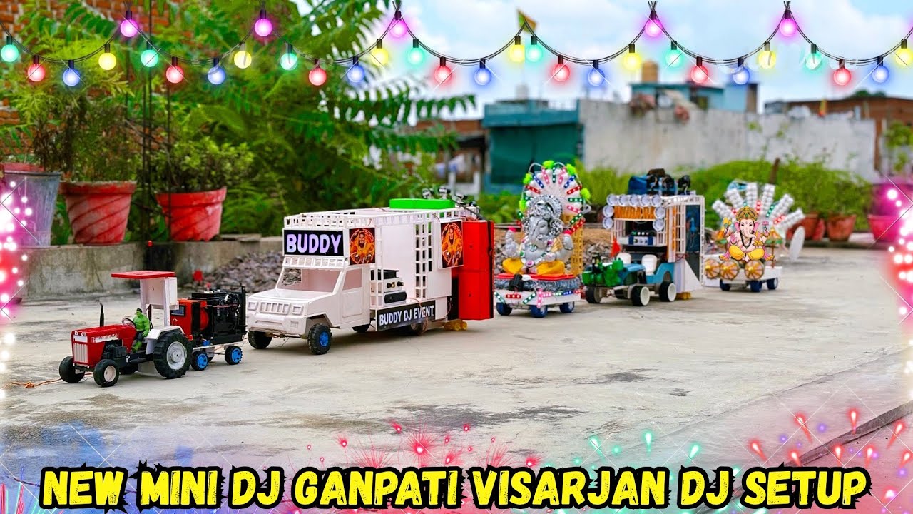 DIY Mini Dj Ganesh Visharjan Big pickup DJ loading | New Amazing Mini Dj Ganpati decoration dj ideas