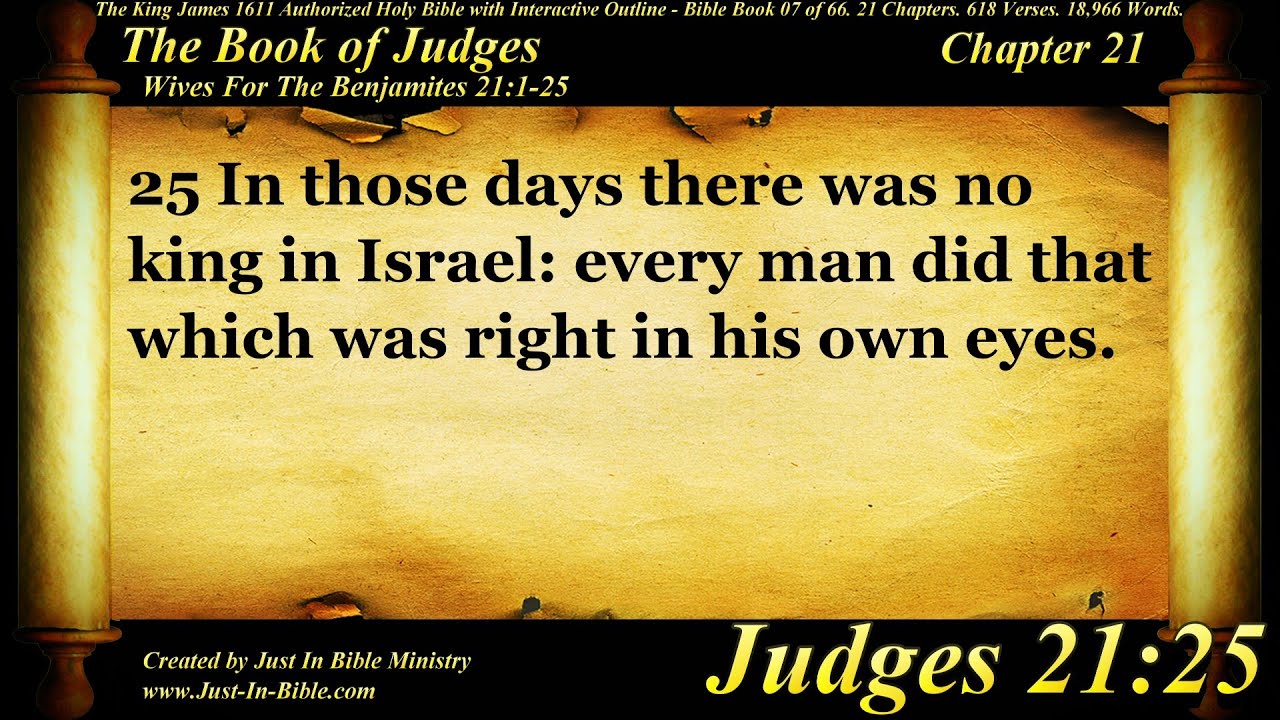 Judges Chapter 21 - Bible Book 07 - Holy Bible Audio Text - King James Read Along Bible