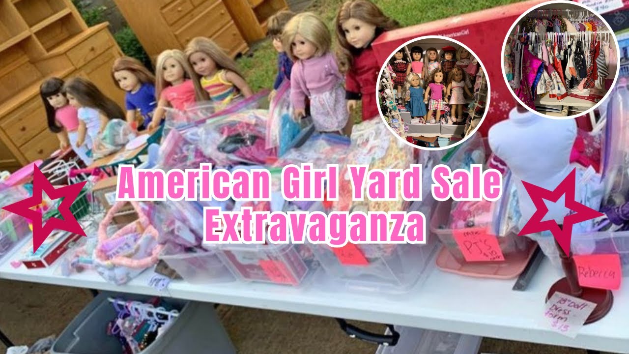 I found a  Garage Sale FULL of American Girl Dolls ( it was worth waking up at 7 a.m on a Saturday)