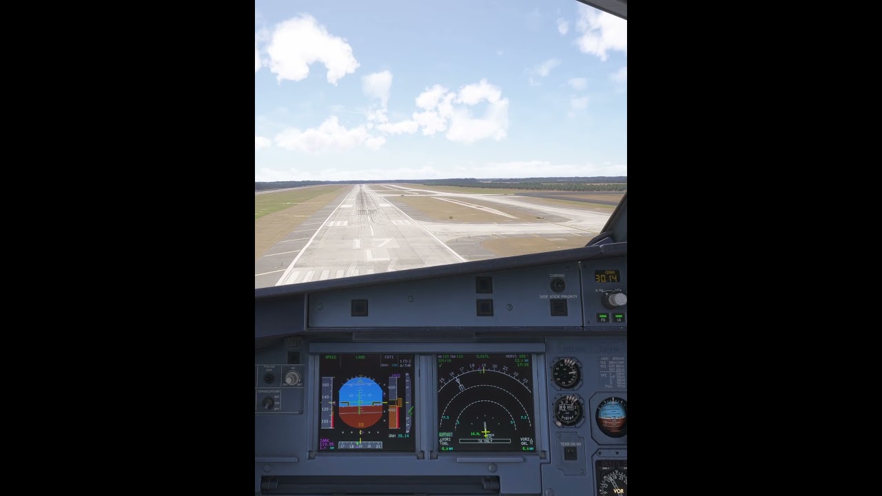 MSFS2024 | Airbus A319 hard landing in Orlando, United States  #aviation #msfs2024 #landing #airbus