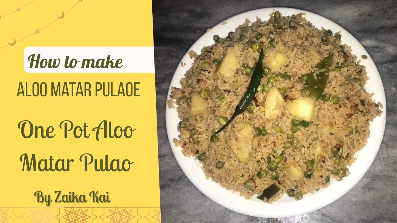 Aloo Matar Pulao Recipe | Easy Potato Peas Rice | One Pot Veg Pulao