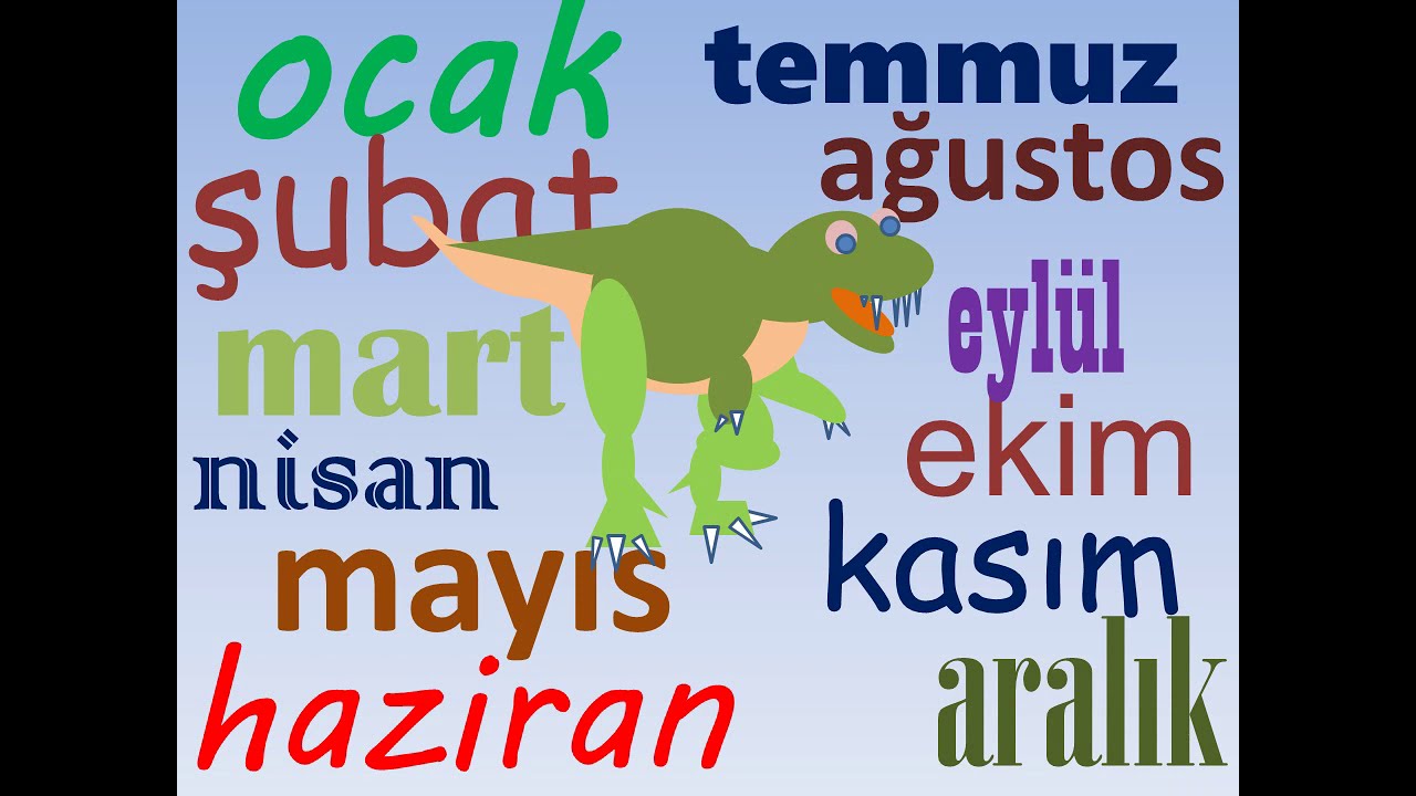 Months of the Year in Turkish (aylar)