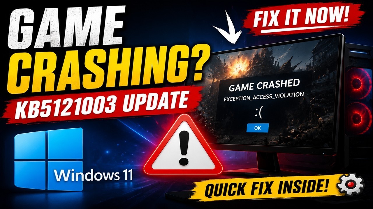 Обновление KB5121003 для Windows 11 вызывает сбои в играх &mdash; быстрое решение!