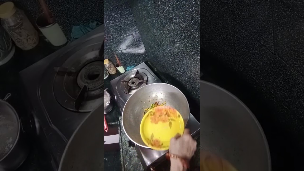 Chhana bagun er curry. Cooking food recipe. 
