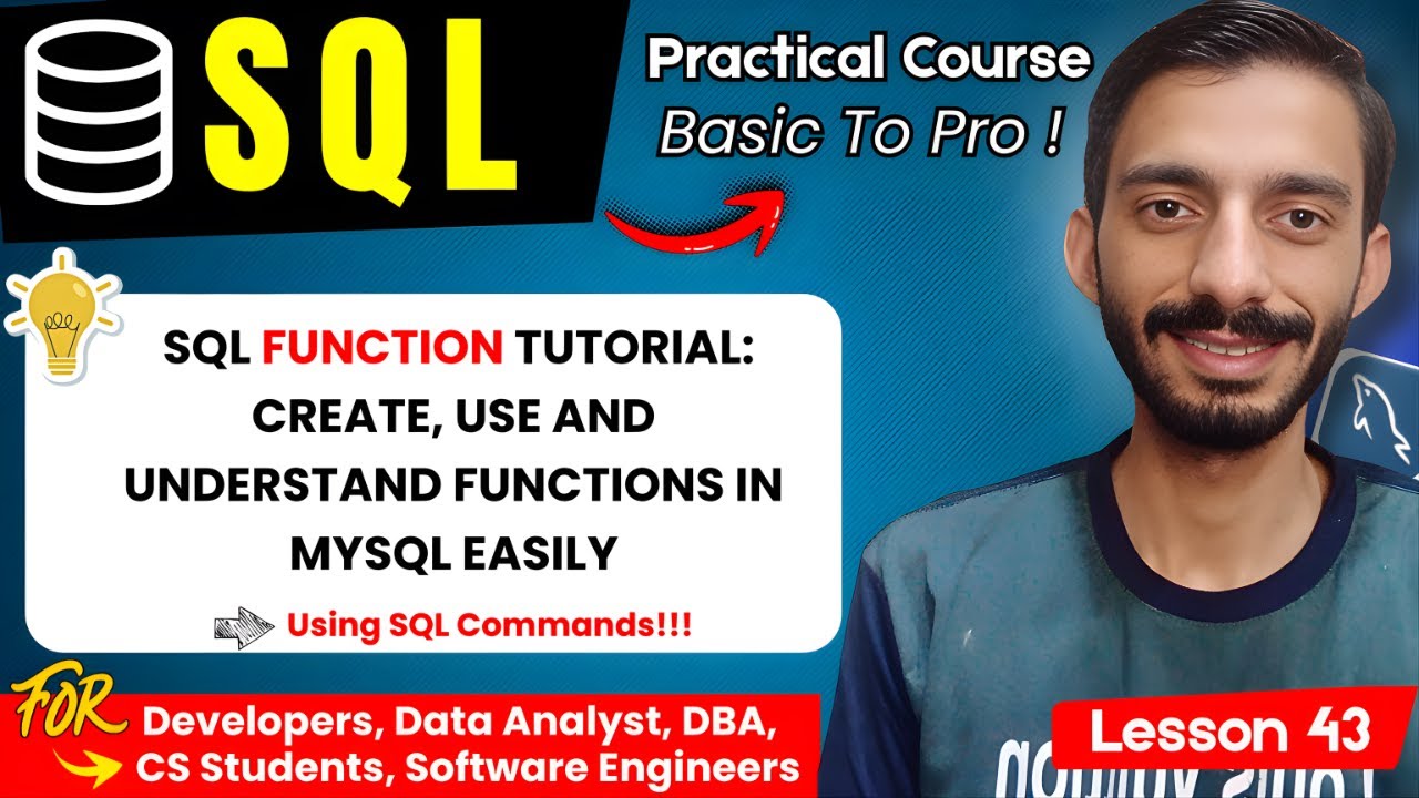 SQL Functions Tutorial in Urdu | Create and Use Functions in MySQL Workbench