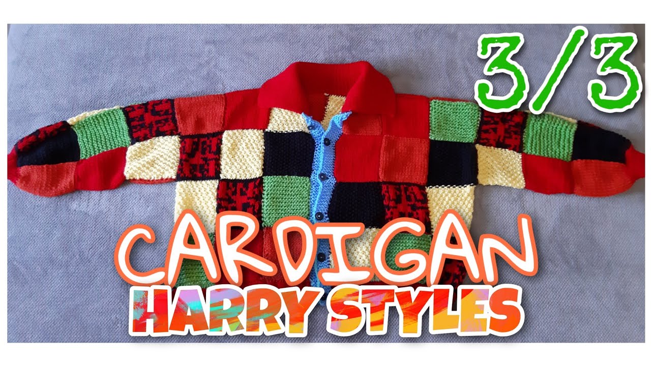 Cardigan Harry Styles 3/3 Como hacer resortes, cuello y armado