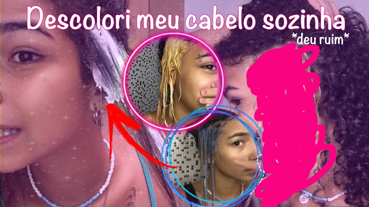 DESCOLORI meu cabelo SOZINHA e MATIZEI *deu ruim?*