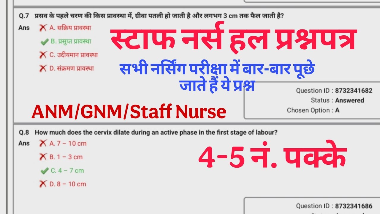 NHM Staff Nurse Question Paper with full Analysis, Staff Nurse previous year Question Paper