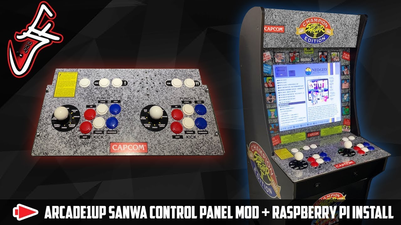 Arcade1UP Sanwa Control Panel Mod + Raspberry Pi Install
