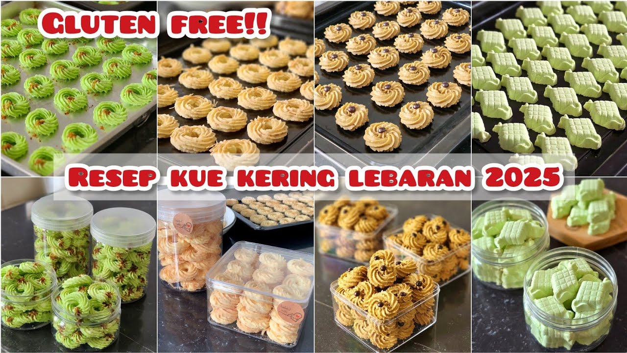 4 resep kue kering lebaran 2025 gluten free. Enak, renyah, lumer di mulut. Kue sagu & kue bangkit