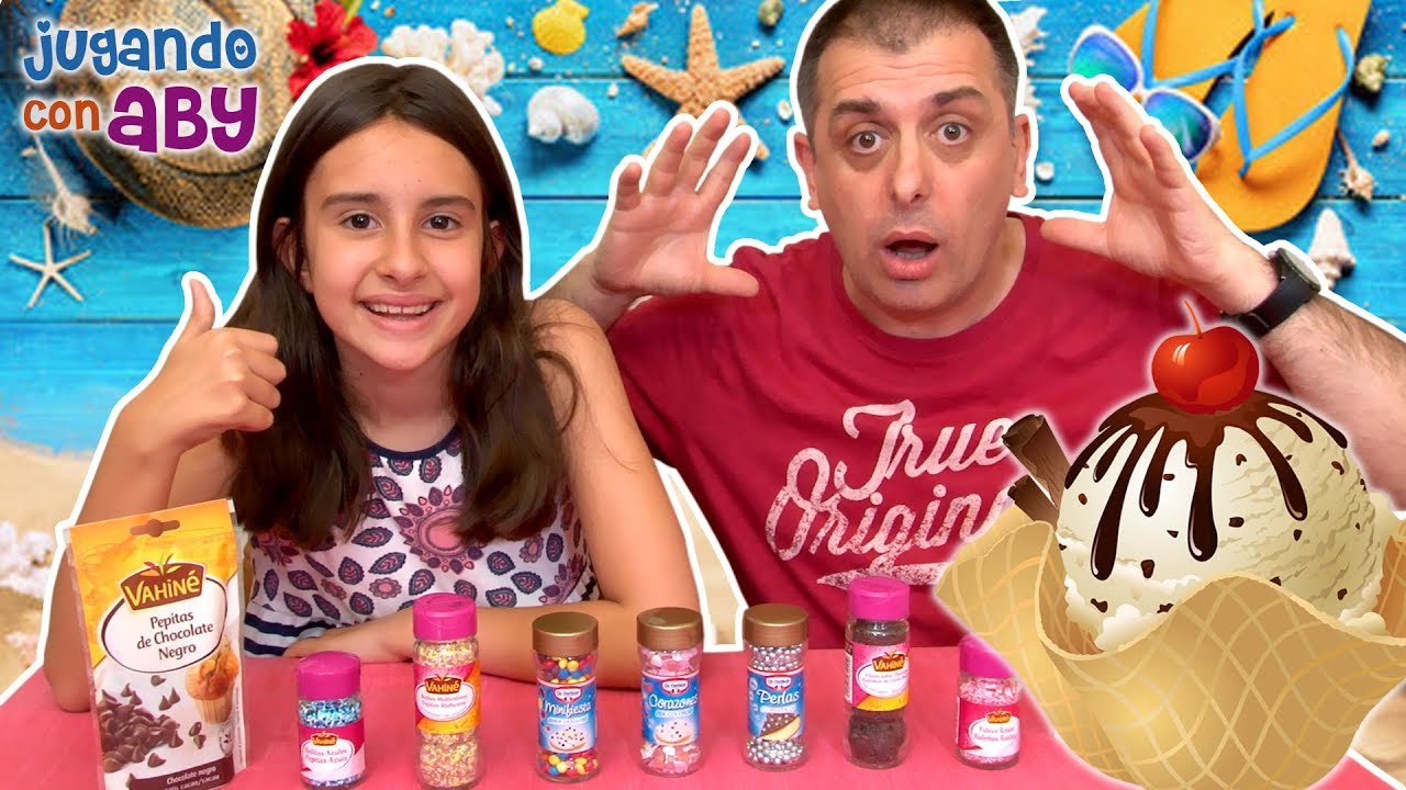 Reto de HELADOS Y CHUCHES. Aprende a decorar helado casero divertido