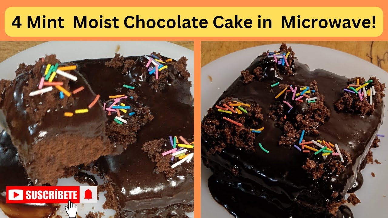 4 Minute Moist Chocolate Cake🍰in Microwave!|quick and easy cake with 1egg🥚
