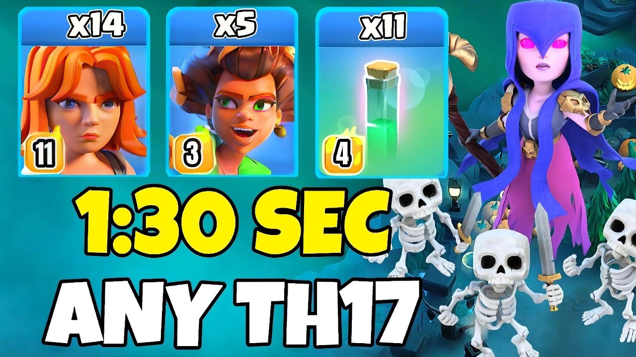 TH17 RC Charge + Root Rider + Valkyrie Attack Strategy | TH17 Attack Strategies (Clash of Clans)