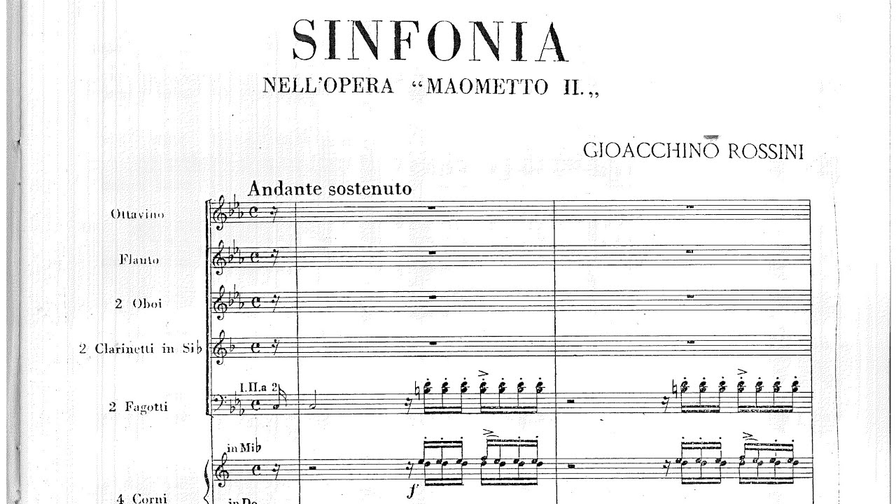G. Rossini - Maometto II ( Sinfonia ) - 1820