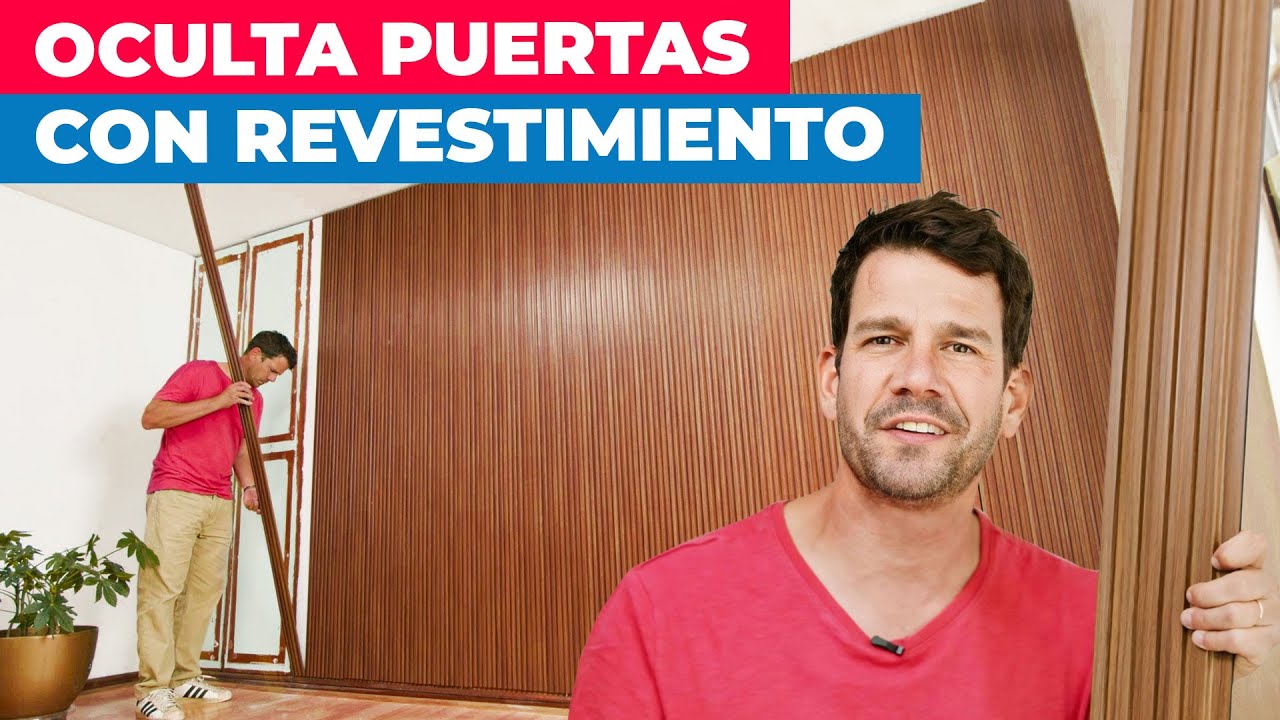 Cómo ocultar puertas con revestimiento ranurado