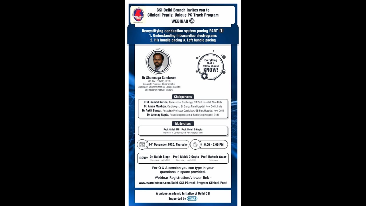 Conduction System Pacing Part 1 : Dr Shunmuga Sundaram