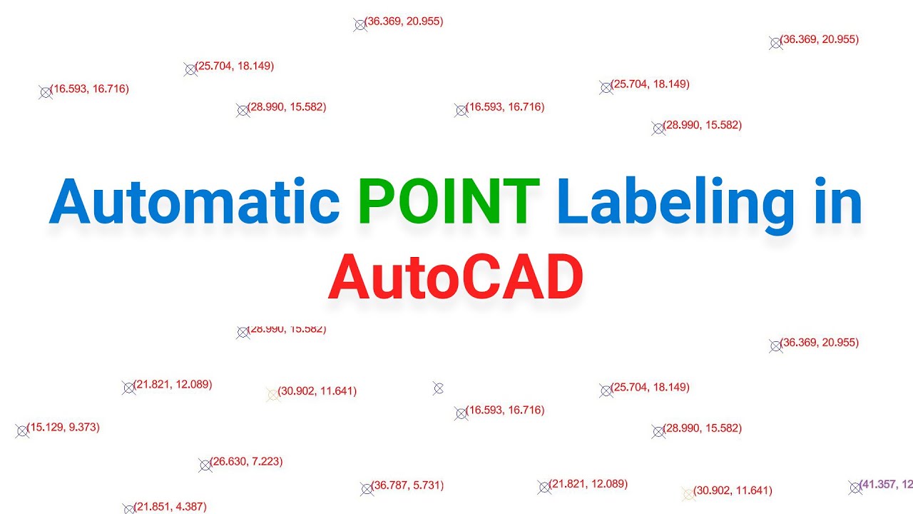 Автоматическая маркировка точек в AutoCAD