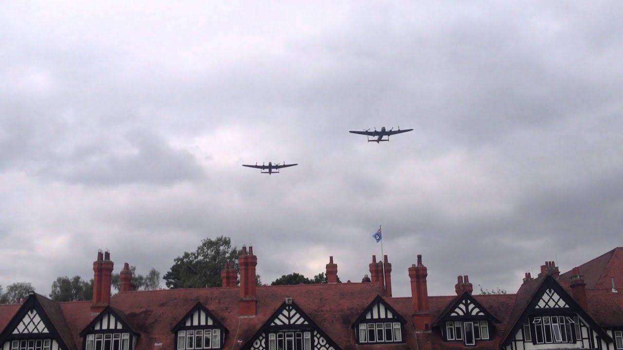 2 Lancasters over The Petwood Hotel 14 September 2014