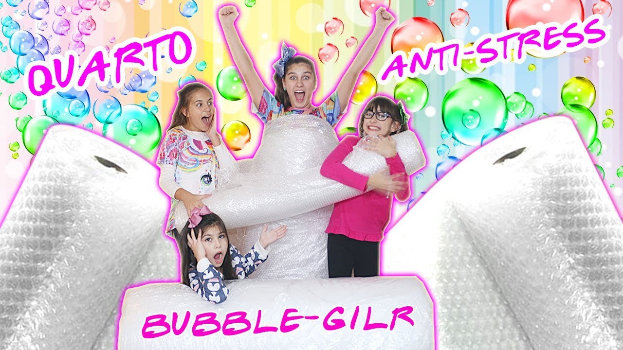 COBRI MEU QUARTO COM PLÁSTICO BOLHA E VIREI A BUBBLE-GIRL