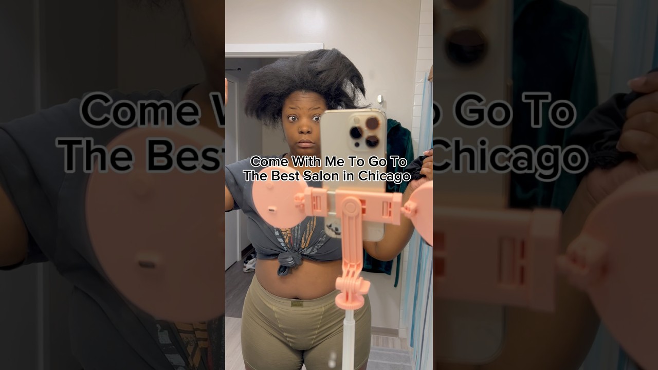 Come with me to the best hair salon in Chicago ! #naturalhair #blowouthair #salon