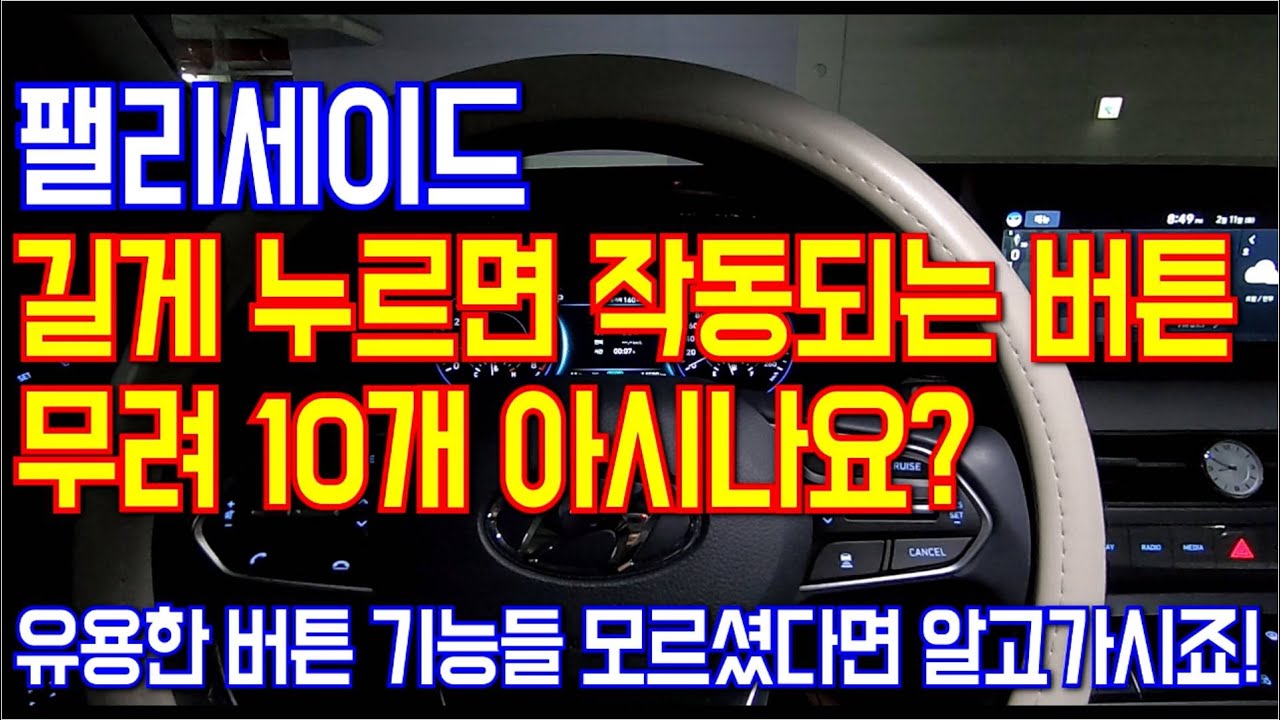 팰리세이드 길게누르면 동작하는 버튼 무려 10개 아시나요  모르셨다면 알고 가시죠!