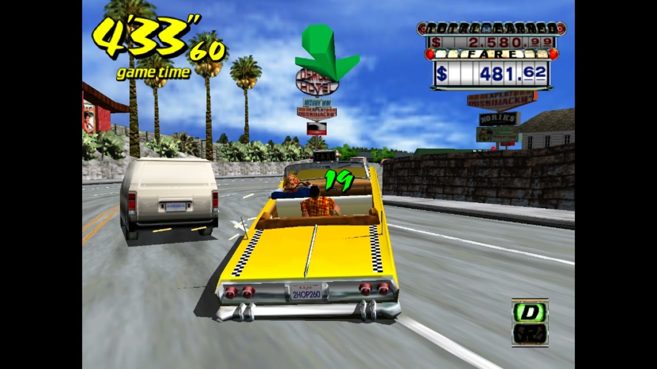 Crazy Taxi 1 (DREAMCAST) - B.D. Joe Gameplay 1.