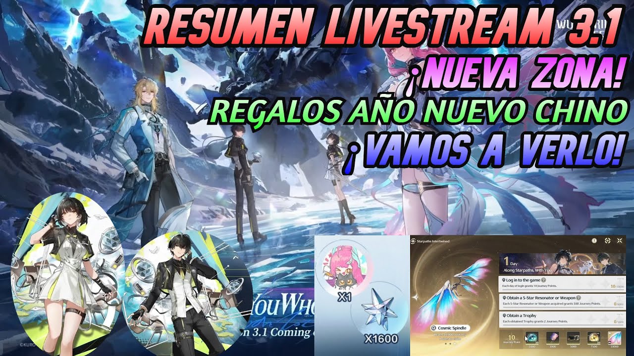 RESUMEN Livestream 3.1 | Regalos Año Nuevo Chino | NUEVAS ZONAS | LAHAI-ROI | Wuthering Waves