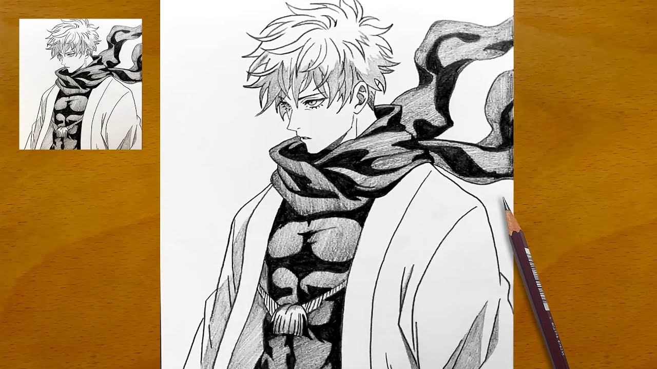 How to Draw Gojo Satoru || Anime Drawing Tutorial for Beginners || Easy Jujutsu Kaisen Drawing