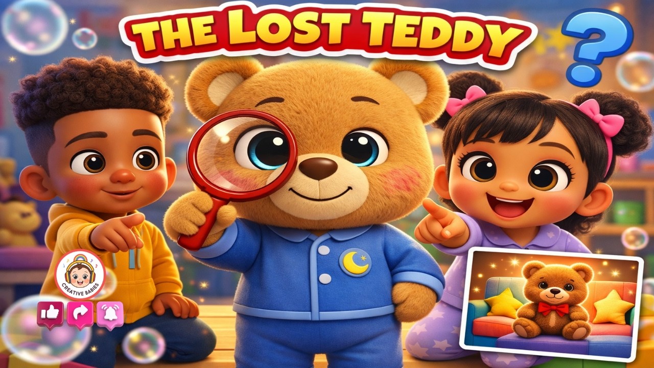 Lost Teddy Rescue Mission 🧸🚨 | Toddler Story for Kids (Ages 2–4) | Creative Babies