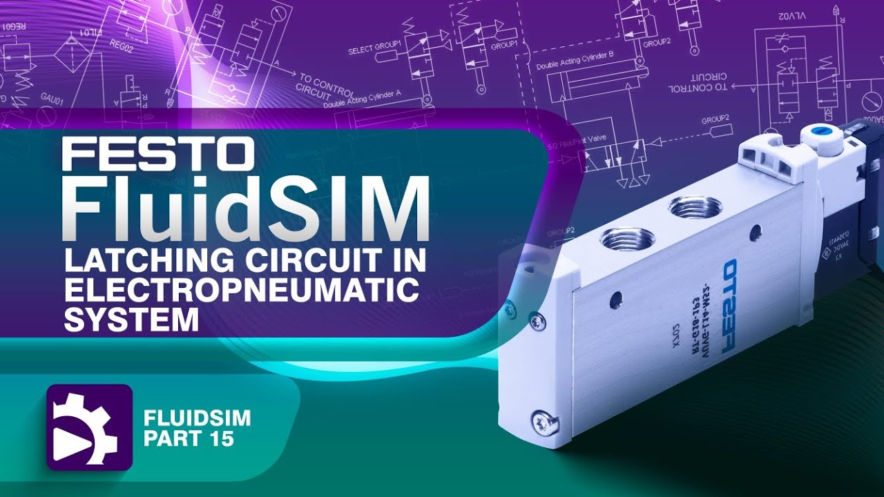 Цепи фиксации в электропневматических системах | Введение в FluidSIM | Учебник 15