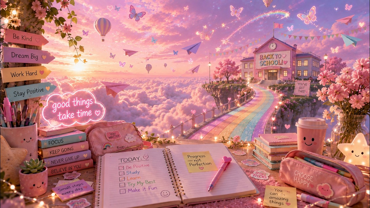 ☁️ back to school dreamscape 🌈 soft piano ambience