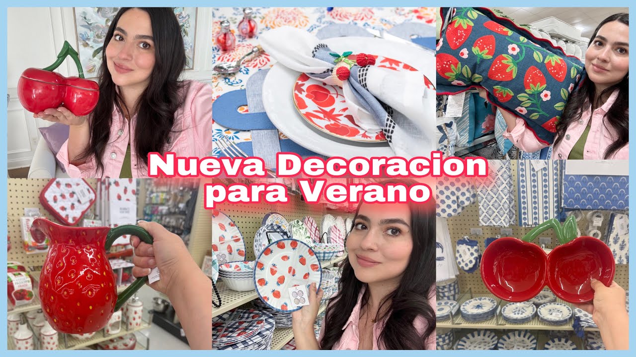 Nueva Decoración para Verano 🍒💙 Tour por Homegoods y Hobby Lobby,