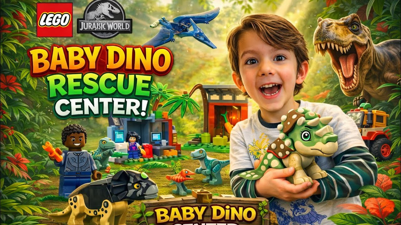 LEGO Jurassic World Baby Dinosaur Rescue Center 🦖 | Dino Center Adventure for Kids! @meowl3444 