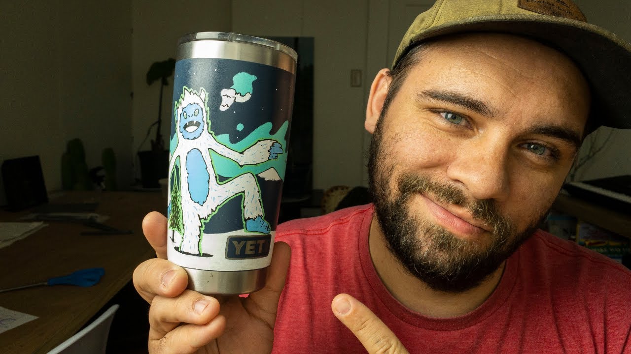 Раскраска моего термоса YETI в стиле аутентичной росписи #YETIFORMYYETI
