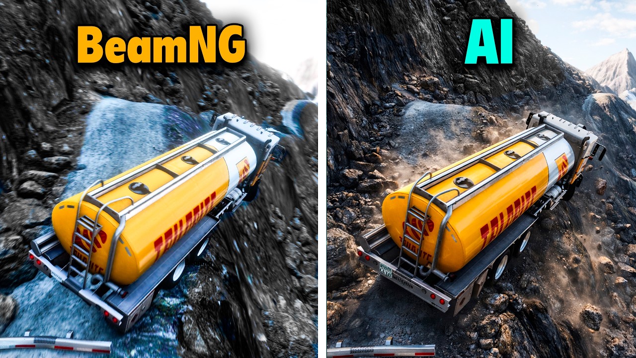 BeamNG.drive VS AI Crashes 🤖💥 | Real vs Fake | BeamNG Challenge #3