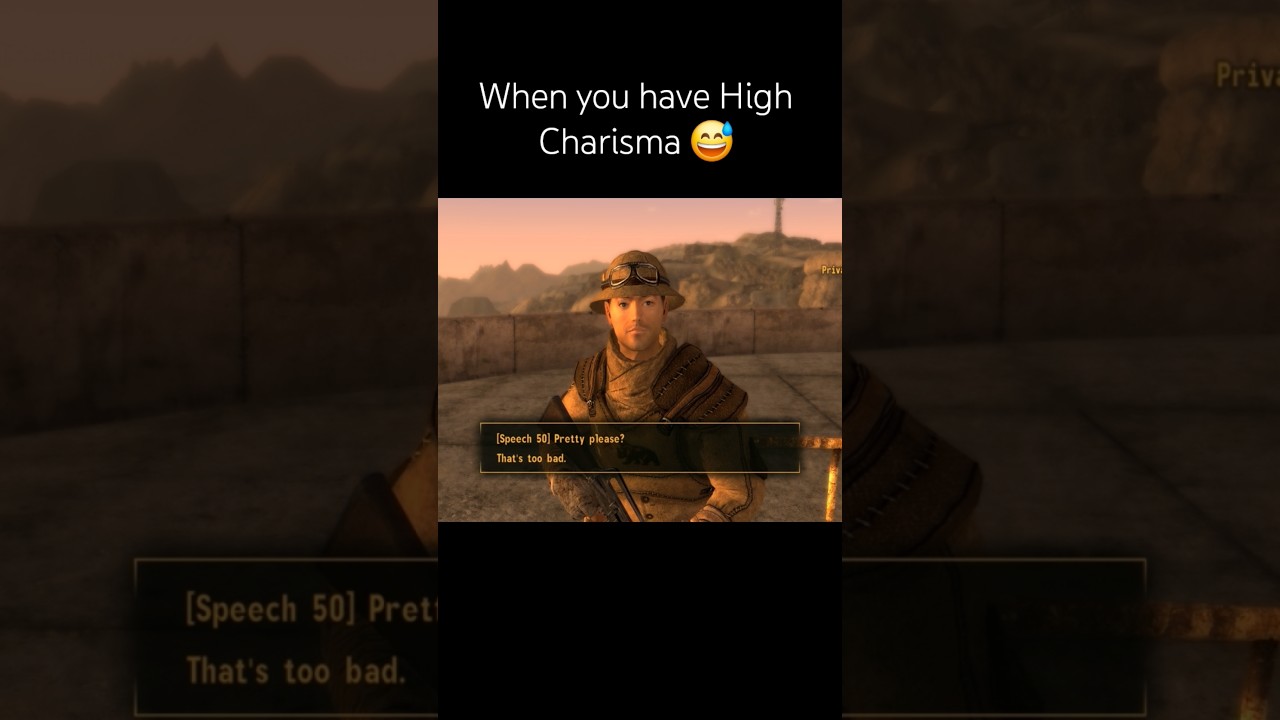 When you have very high Charisma 😅 #fallout