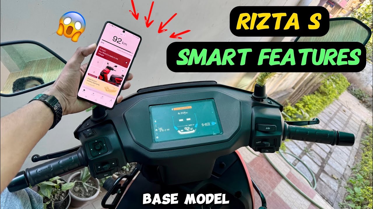 New Ather Rizta S Base Model Connected Features | Ather App Smart Features