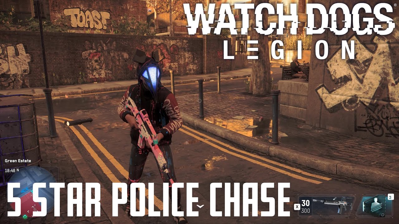 Watch Dogs Legion | 5 Star Shootout and Escape - Hitman Gameplay