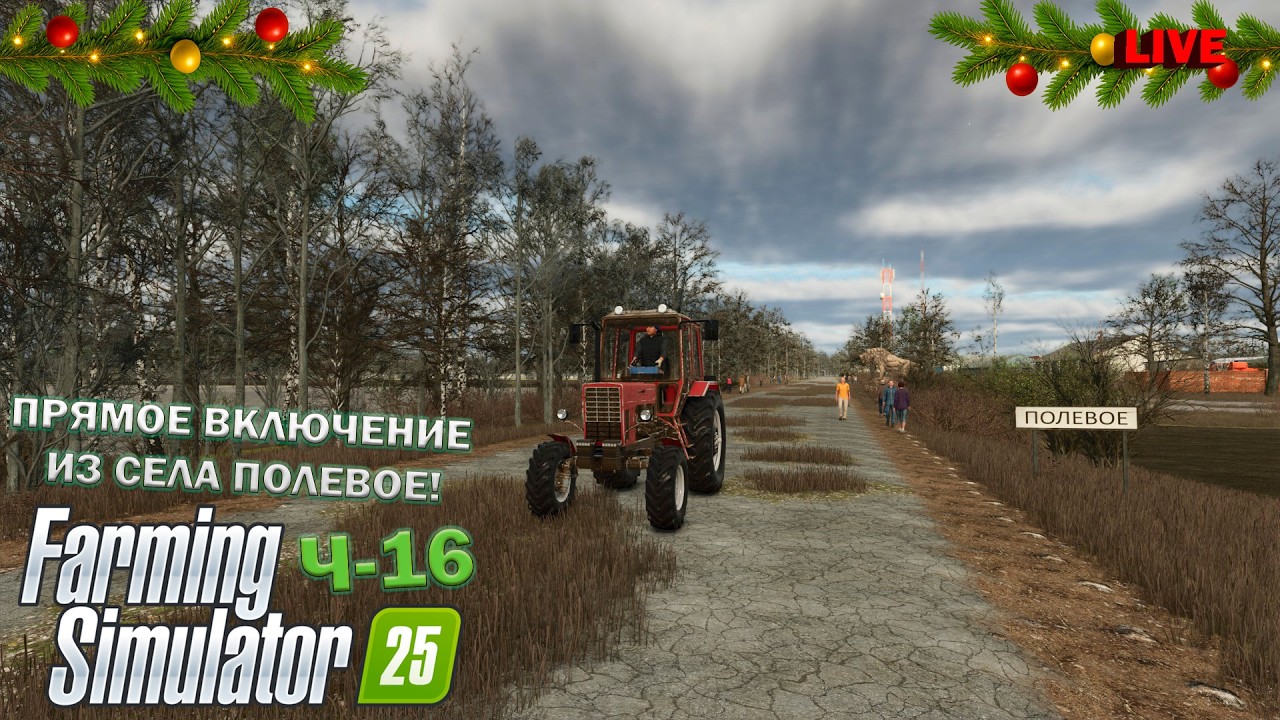 🎅Farming Simulator 25 Ч-16 ПРЯМОЕ ВКЛЮЧЕНИЕ ИЗ СЕЛА ПОЛЕВОЕ!