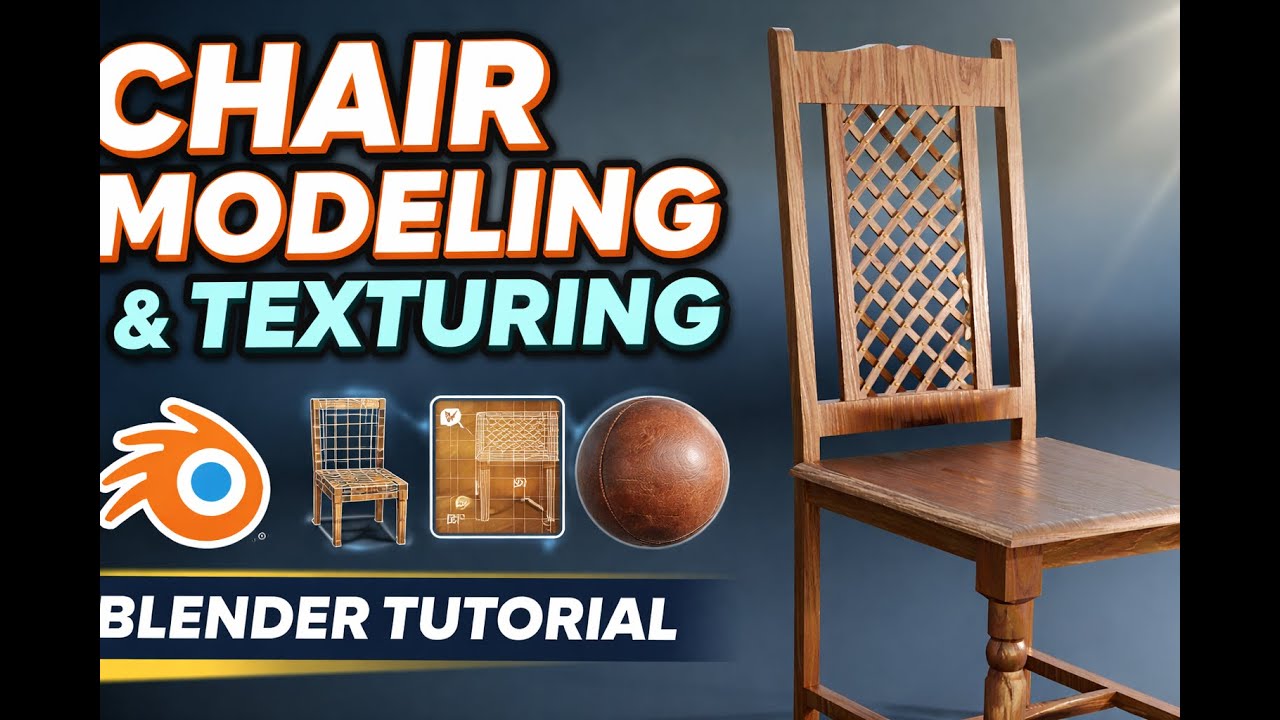 Chair Modeling and Texturing in Blender | Complete Blender Tutorial | FDM | SLA